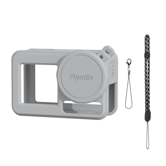 For DJI Osmo Action 3 / 4 / 5 Pro Flymile Silicone Cover Sport Camera Lens Drop Cases(Gray) - free shipping - PMC Jewellery - Order now!
