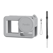 For DJI Osmo Action 3 / 4 / 5 Pro Flymile Silicone Cover Sport Camera Lens Drop Cases(Gray)