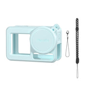 For DJI Osmo Action 3 / 4 / 5 Pro Flymile Silicone Cover Sport Camera Lens Drop Cases(Blue)