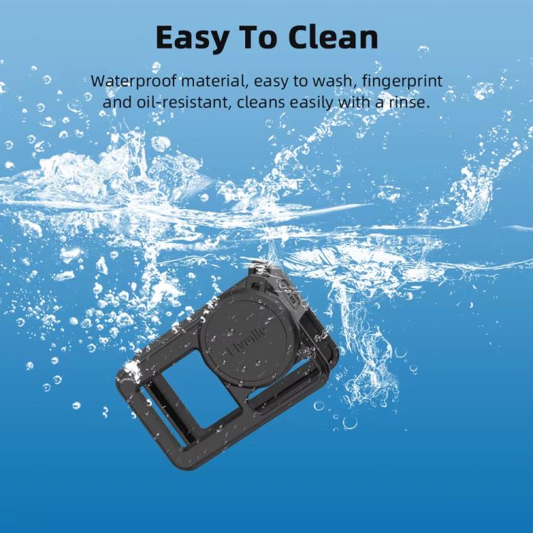 For DJI Osmo Action 3 / 4 / 5 Pro Flymile Silicone Cover Sport Camera Lens Drop Cases(Black)