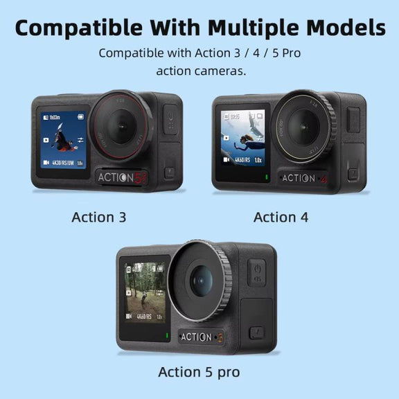 For DJI Osmo Action 3 / 4 / 5 Pro Flymile Silicone Cover Sport Camera Lens Drop Cases(Blue)