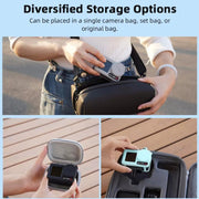 For DJI Osmo Action 3 / 4 / 5 Pro Flymile Silicone Cover Sport Camera Lens Drop Cases(Gray)