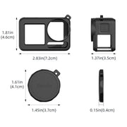 For DJI Osmo Action 3 / 4 / 5 Pro Flymile Silicone Cover Sport Camera Lens Drop Cases(Gray)