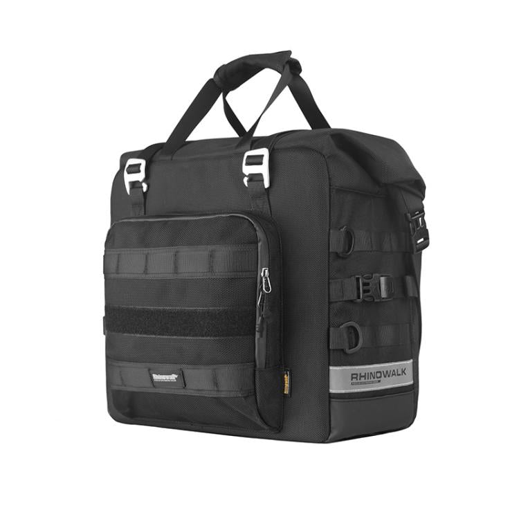 Rhinowalk MTR2050 25L-32L Expandable Large Capacity Quick-release Motorcycle Side Bag(Black) - free shipping - PMC Jewellery - Order now!