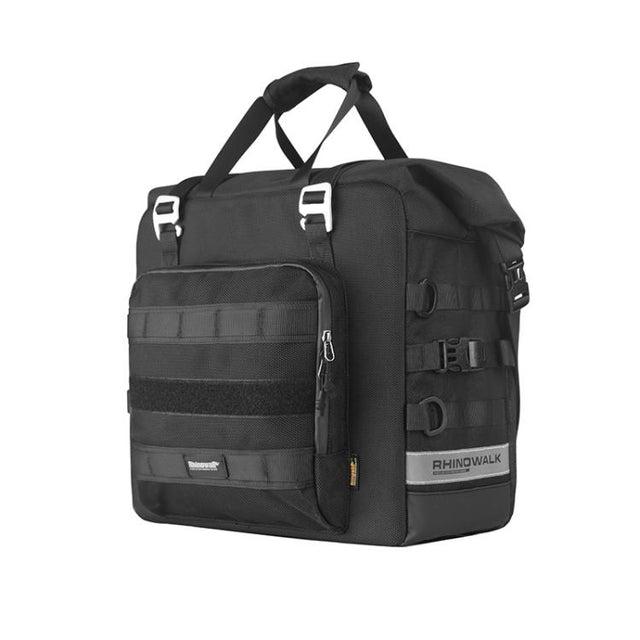 Rhinowalk MTR2050 25L-32L Expandable Large Capacity Quick-release Motorcycle Side Bag(Black)