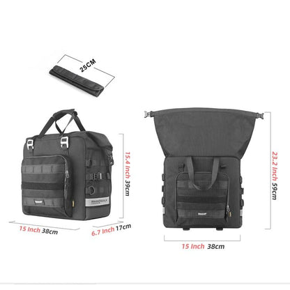 Rhinowalk MTR2050 25L-32L Expandable Large Capacity Quick-release Motorcycle Side Bag(Black) - free shipping - PMC Jewellery - Order now!