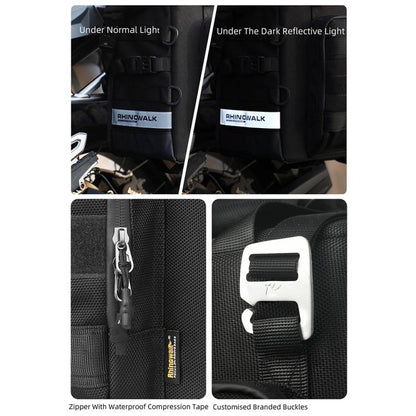 Rhinowalk MTR2050 25L-32L Expandable Large Capacity Quick-release Motorcycle Side Bag(Black) - free shipping - PMC Jewellery - Order now!