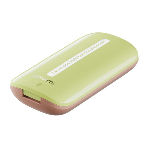 Lightweight Pill Cutter Box Portable Tablet Cutting Dispensing Pill Box(Matcha Green)