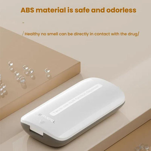 Lightweight Pill Cutter Box Portable Tablet Cutting Dispensing Pill Box(Matcha Green)