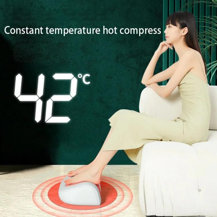Z5 Dual-frequency Red Light Constant Temperature Hot Compress Foot Massager, Spec: US Plug(Light Green)