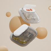 Portable Pill Box Dispenser Sealed Large Capacity Seven Days a Week Medication Organizer, Color: 4 Grids White