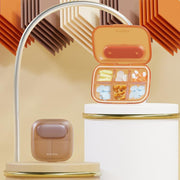 Portable Pill Box Dispenser Sealed Large Capacity Seven Days a Week Medication Organizer, Color: 4 Grids Gray