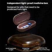 Portable Pill Box Dispenser Sealed Large Capacity Seven Days a Week Medication Organizer, Color: 4 Grids White