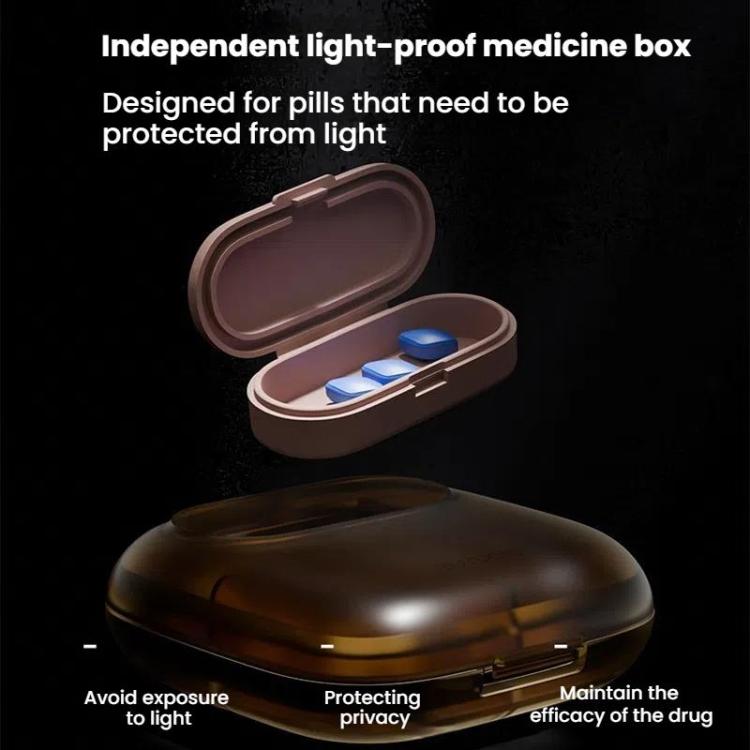 Portable Pill Box Dispenser Sealed Large Capacity Seven Days a Week Medication Organizer, Color: 4 Grids White