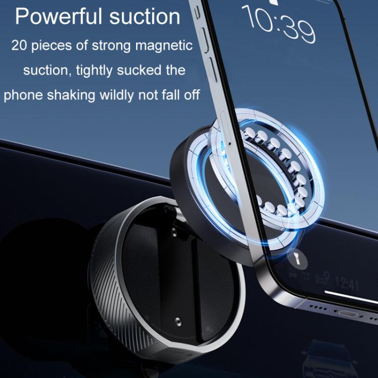 T20 Magnetic Car Phone Holder Car Center Console Navigation Portable Folding Stand(Silver) - Universal Car Holders by PMc TechLife | Online Shopping South Africa | PMc TechLife | Buy Now Pay Later Mobicred