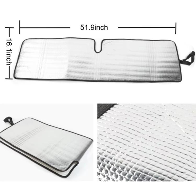 51.9 x 16.1inch For Jeep 2007-2017 Wrangler JK Car Front Windshield Sunshade(Black+Silver) - Window Foils & Solar Protection by PMc TechLife | Online Shopping South Africa | PMc TechLife | Buy Now Pay Later Mobicred