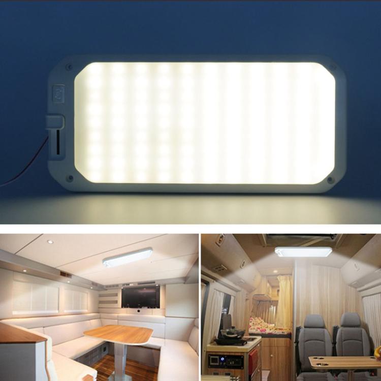 12-30V RV Light 198 LEDs 3-Color Temperature Dimmable Roof Light, Color: Yellow White Light With Remote - Dome Lights by PMc TechLife | Online Shopping South Africa | PMc TechLife | Buy Now Pay Later Mobicred