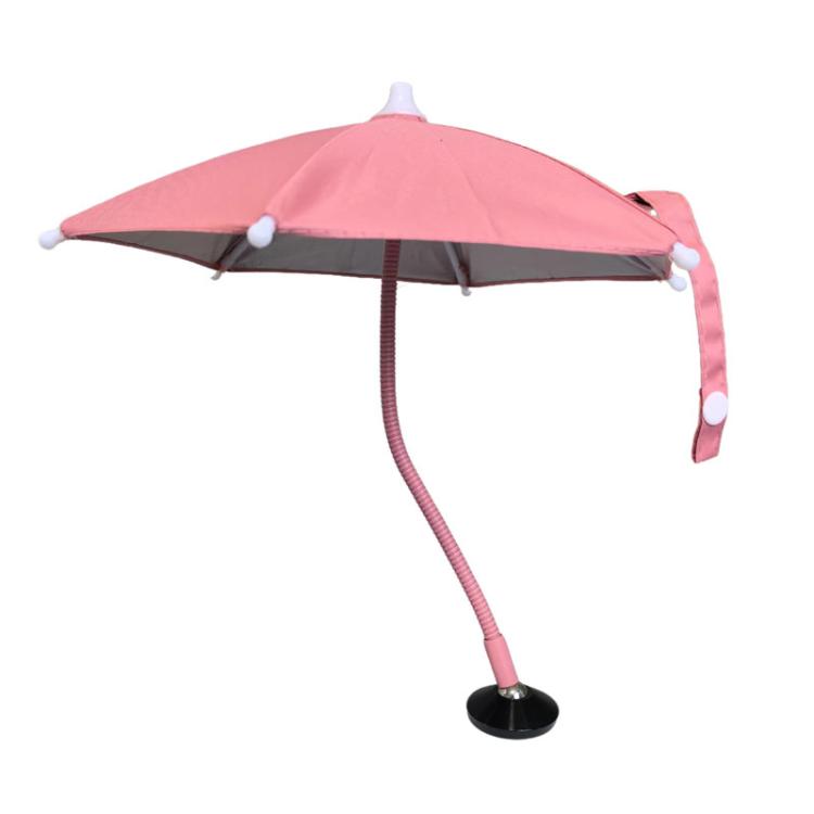 Magnetic Phone Mini Sun Protection Umbrella Parasol Diameter 9.4 inch, Metal Hose 8.3 inch(Pink) - Universal Car Holders by PMc TechLife | Online Shopping South Africa | PMc TechLife | Buy Now Pay Later Mobicred