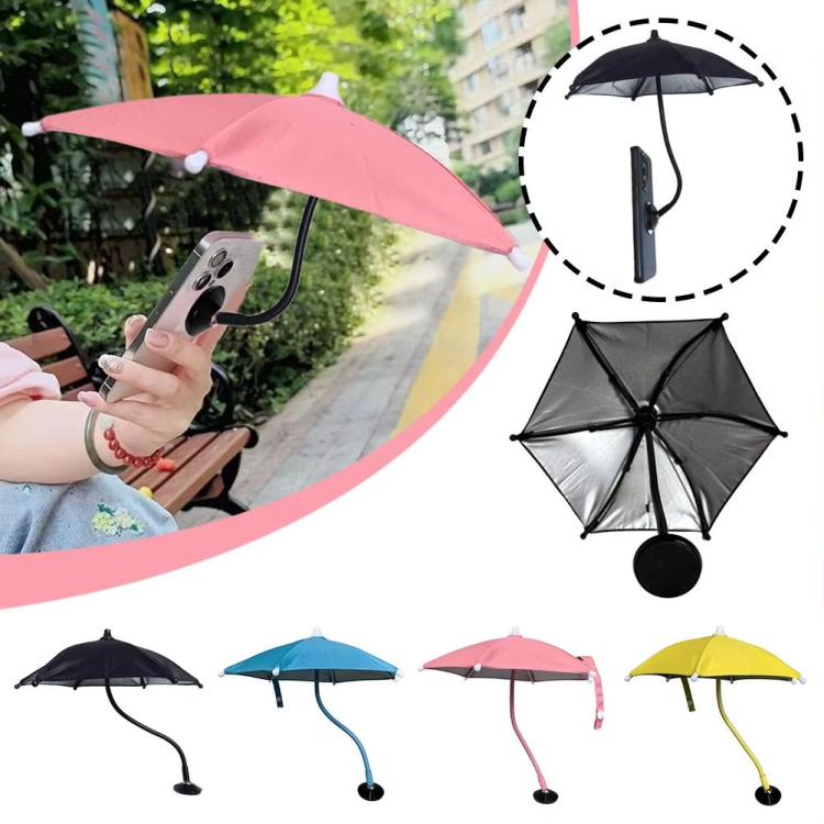 Magnetic Phone Mini Sun Protection Umbrella Parasol Diameter 9.4 inch, Metal Hose 8.3 inch(Black) - Universal Car Holders by PMc TechLife | Online Shopping South Africa | PMc TechLife | Buy Now Pay Later Mobicred