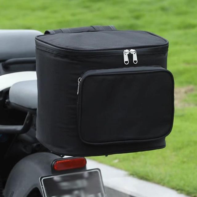 Electrical Motorcycle Water-resistant Rear Backrest Hanging Bag Large Capacity Helmet Storage Bag(Black)
