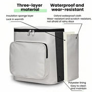Electrical Motorcycle Water-resistant Rear Backrest Hanging Bag Large Capacity Helmet Storage Bag(Black)
