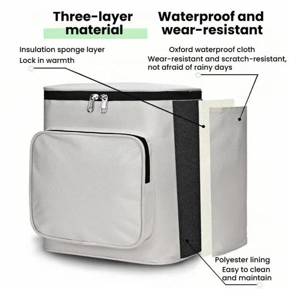 Electrical Motorcycle Water-resistant Rear Backrest Hanging Bag Large Capacity Helmet Storage Bag(Black)