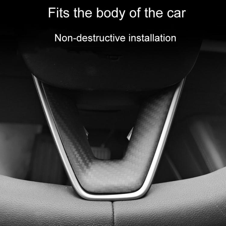 For Tesla Model 3 Car Modification Interior Carbon Fiber Steering Wheel Patch, Style: Matte - Car Interior Mouldings by PMc TechLife | Online Shopping South Africa | PMc TechLife | Buy Now Pay Later Mobicred