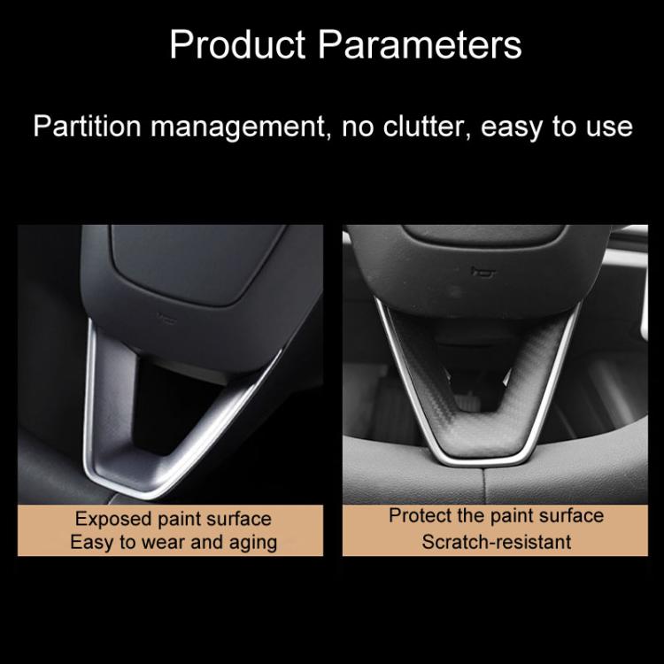 For Tesla Model 3 Car Modification Interior Carbon Fiber Steering Wheel Patch, Style: Matte - Car Interior Mouldings by PMc TechLife | Online Shopping South Africa | PMc TechLife | Buy Now Pay Later Mobicred