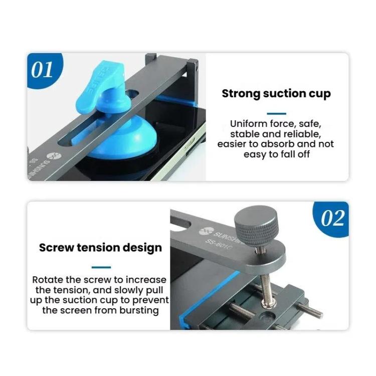 SUNSHINE SS-601G LCD Screen Separator Free Heating Mobile Phone Screen Quick Removal Clamping Fixture Repair Tool - free shipping - PMC TechLife - Order now!