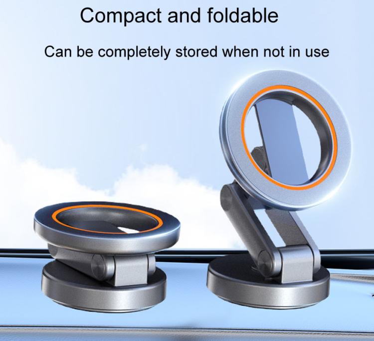 JK-319 Universal Foldable Car Cell Phone Holder Car Dashboard Rotating Magnetic Navigation Mount(Black) - Universal Car Holders by PMc TechLife | Online Shopping South Africa | PMc TechLife | Buy Now Pay Later Mobicred