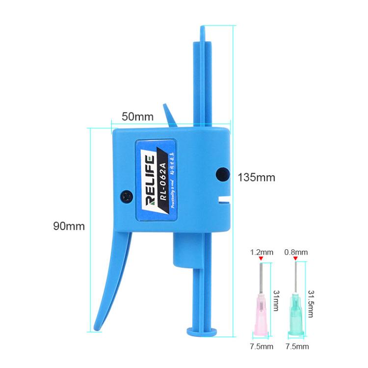 RELIFE RL-062A 10CC Manual Glue Tapper Cell Phone Repair Motherboard Soldering Oil Syringe Booster Tin Paste Syringe Pusher - free shipping - PMC Jewellery - Order now!