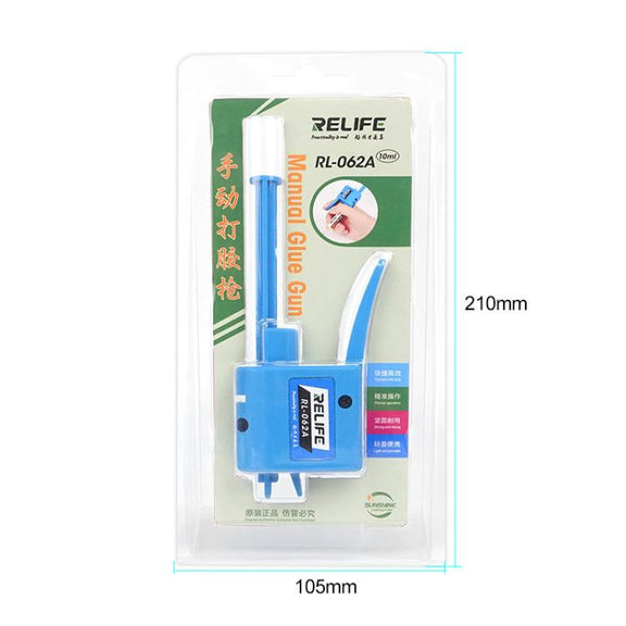 RELIFE RL-062A 10CC Manual Glue Tapper Cell Phone Repair Motherboard Soldering Oil Syringe Booster Tin Paste Syringe Pusher