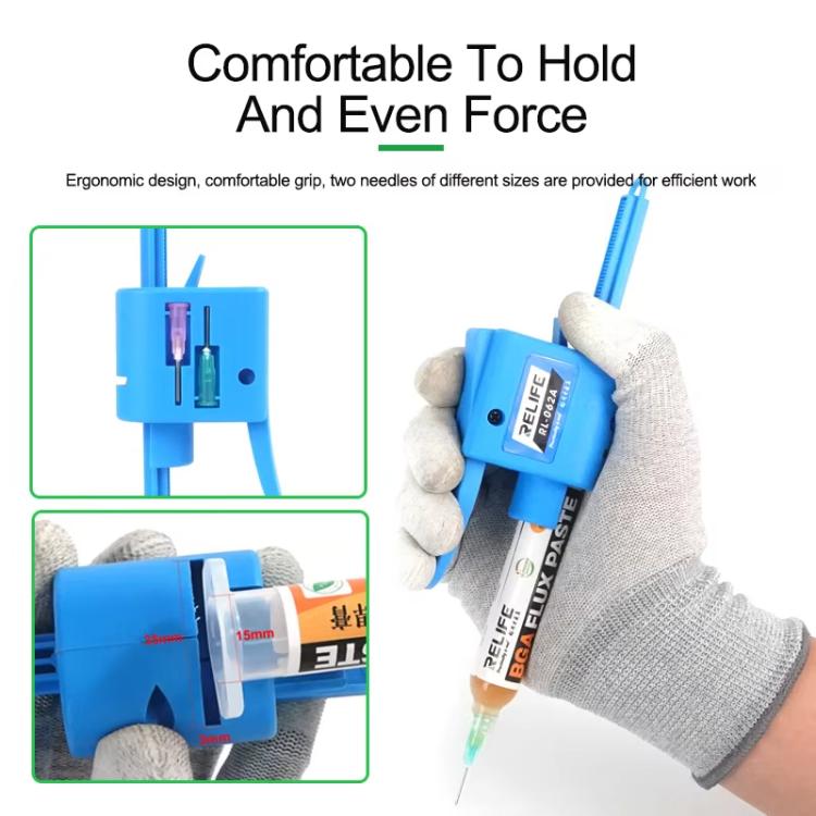 RELIFE RL-062C 3-5CC Manual Glue Tapper Cell Phone Repair Motherboard Soldering Oil Syringe Booster Tin Paste Syringe Pusher - free shipping - PMC Jewellery - Order now!