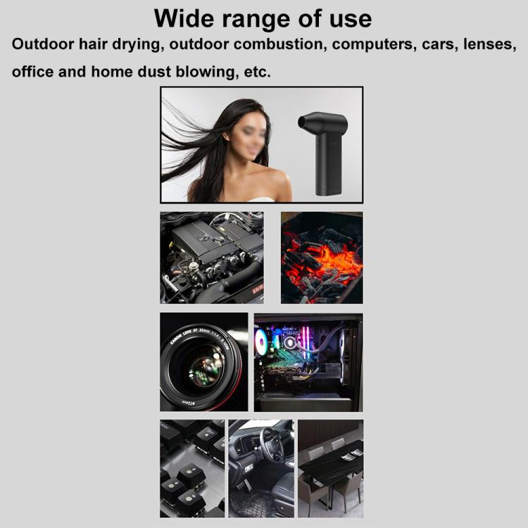 X5 130000 RPM High Speed Motor Dust Blowing Handheld Fan Mini Outdoor Camping Fire Blower(Black) - free shipping - PMc TechLife - Order now!