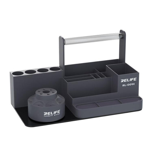 RELIFE RL-001H Rotary Organizer Cell Phone Repair Tool Parts Screwdriver Storage Rack(Gray) - free shipping - PMC Jewellery - Order now!