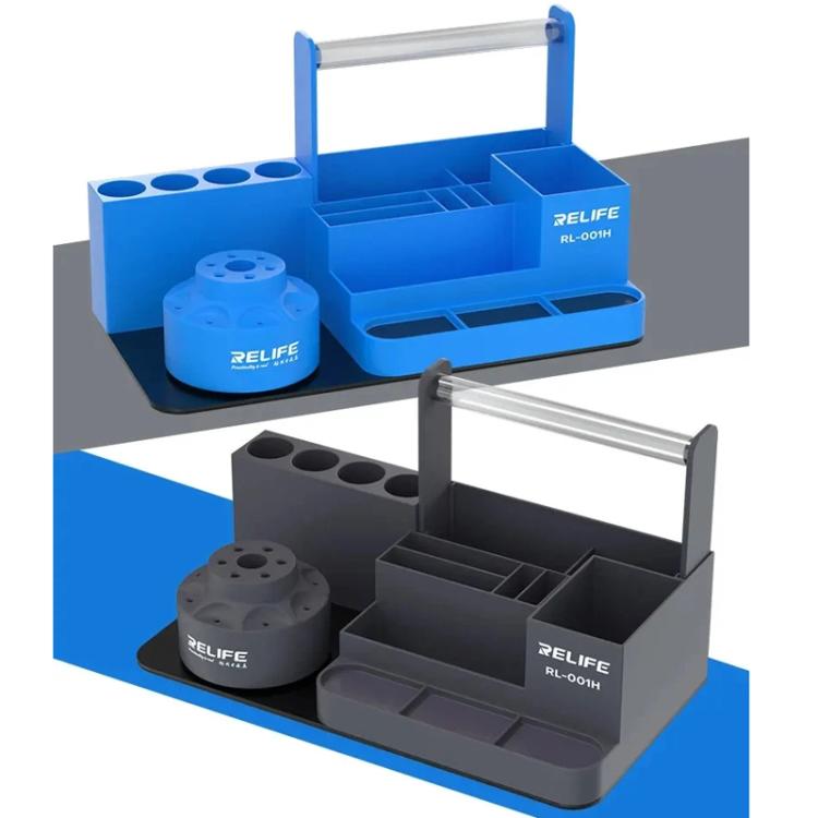 RELIFE RL-001H Rotary Organizer Cell Phone Repair Tool Parts Screwdriver Storage Rack(Blue) - free shipping - PMC Jewellery - Order now!