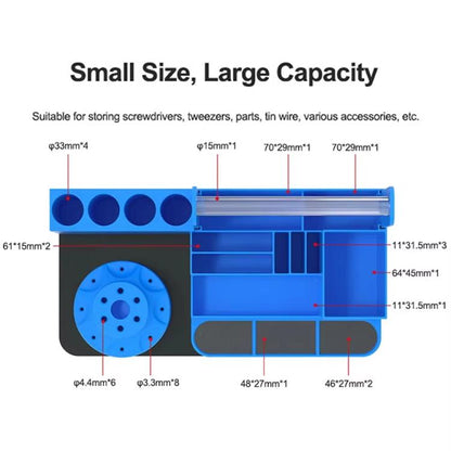 RELIFE RL-001H Rotary Organizer Cell Phone Repair Tool Parts Screwdriver Storage Rack(Blue) - free shipping - PMC Jewellery - Order now!