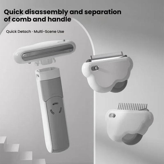 3-in-1 Pet Grooming Comb Sticky Roller for Cats and Dogs, Removes Loose Hair, Detangles, Spec: Small Curved