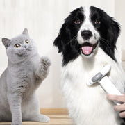 3-in-1 Pet Grooming Comb Sticky Roller for Cats and Dogs, Removes Loose Hair, Detangles, Spec: Large Curved