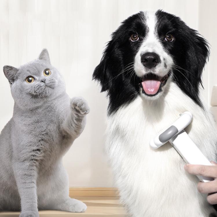 3-in-1 Pet Grooming Comb Sticky Roller for Cats and Dogs, Removes Loose Hair, Detangles, Spec: Large Straight