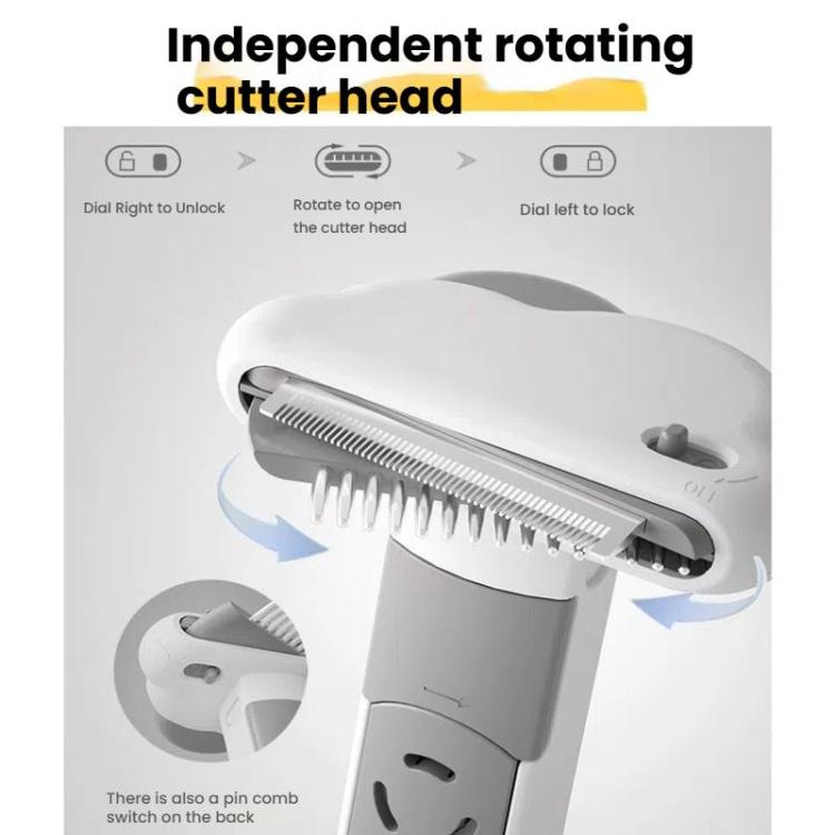 3-in-1 Pet Grooming Comb Sticky Roller for Cats and Dogs, Removes Loose Hair, Detangles, Spec: Small Curved