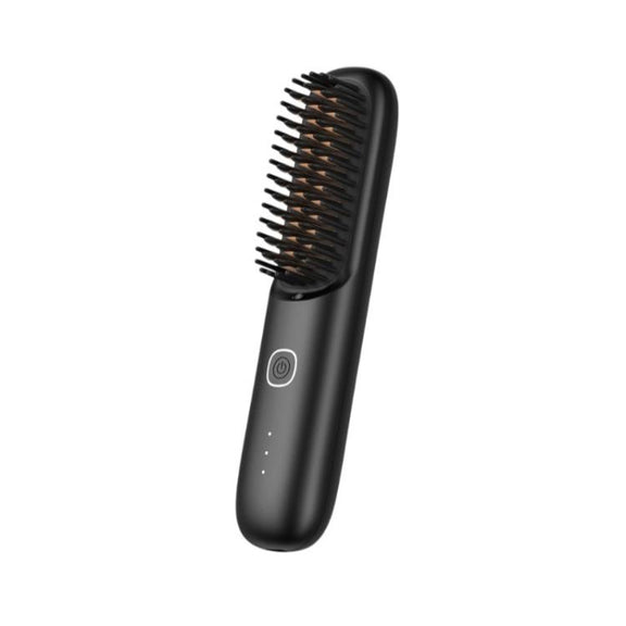 Negative Ion Hair Care Wireless Hair Straightener Portable Straight and Curly Hair Straightener(Black)