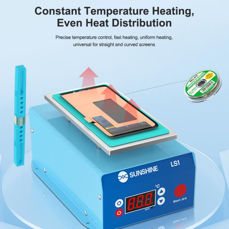 SUNSHINE LS1 Mobile Phone LCD Screen Repair Heated Separator Curved Straight Screen Frame Removal Machine - free shipping - PMC Jewellery - Order now!