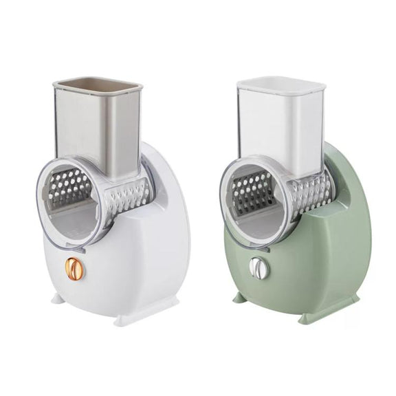 CY-661 3-in-1 Kitchen Multifunctional Roller Electric Vegetable Cutter, Spec: White US Plug
