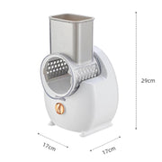 CY-661 3-in-1 Kitchen Multifunctional Roller Electric Vegetable Cutter, Spec: White EU Plug