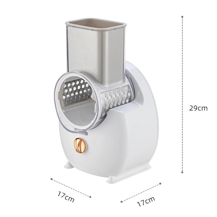 CY-661 3-in-1 Kitchen Multifunctional Roller Electric Vegetable Cutter, Spec: White Wireless Model