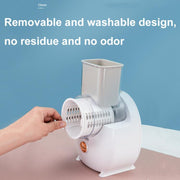CY-661 3-in-1 Kitchen Multifunctional Roller Electric Vegetable Cutter, Spec: White US Plug