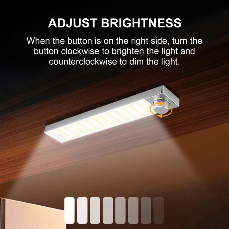 LED Cabinet Light Magnetic Motion Sensor Rechargeable Lamp 128 LEDs 3-color Temperature XN01 - Sensor LED Lights by PMC Jewellery | Online Shopping South Africa | PMC Jewellery | Buy Now Pay Later Mobicred