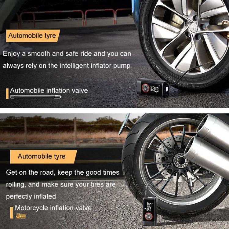 ATJ-004 Smart Wireless Digital Display Portable Car Tire Pump Multi-Function Inflator(Lithium Battery Model) - Inflatable Pump by PMc TechLife | Online Shopping South Africa | PMc TechLife | Buy Now Pay Later Mobicred