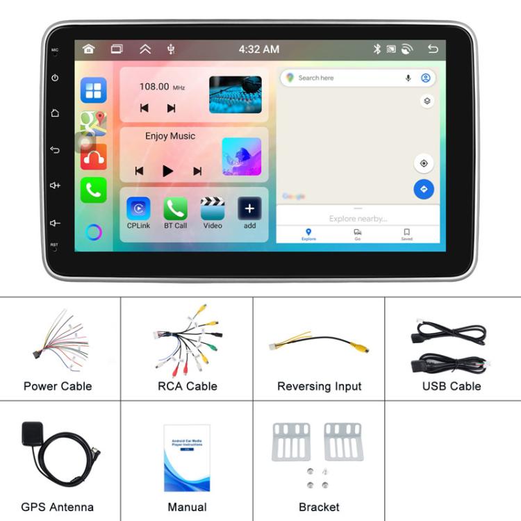 4+64G 10 Inch Android 13.0 Universal Player Car Reversing Center Control Integrated Machine(Standard) - Car MP3 & MP4 & MP5 by PMC Jewellery | Online Shopping South Africa | PMC Jewellery | Buy Now Pay Later Mobicred